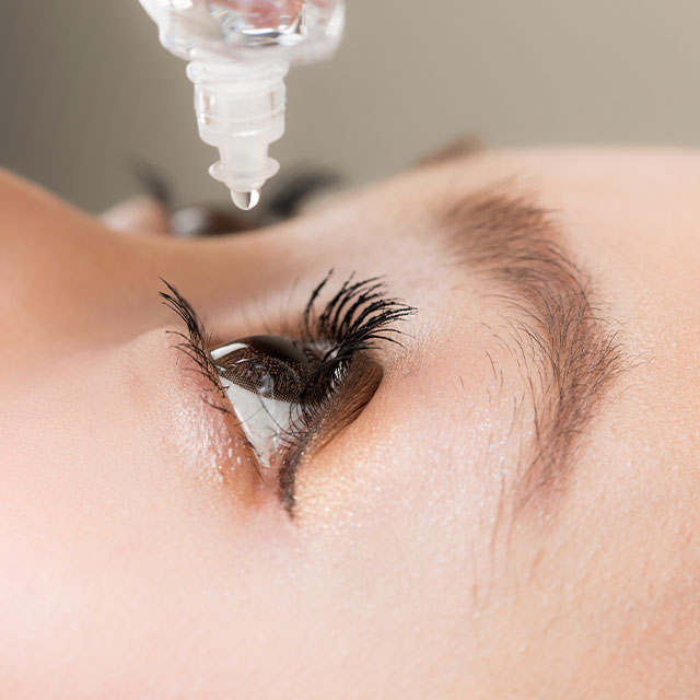 using eyedrops